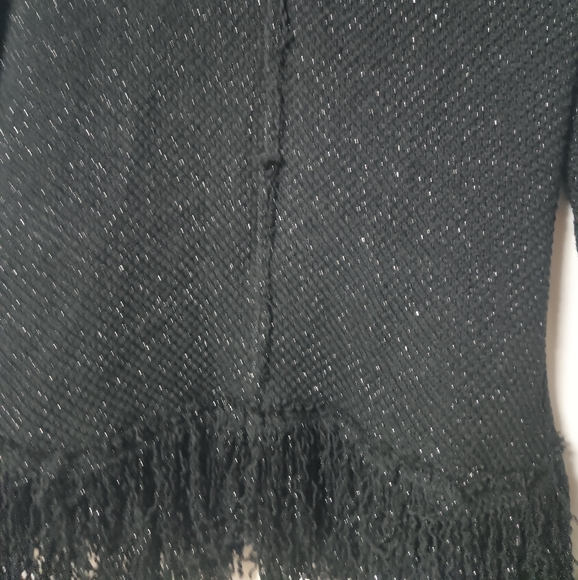 Zara Studio Black Fringe Cardigan - Picture 6 of 13
